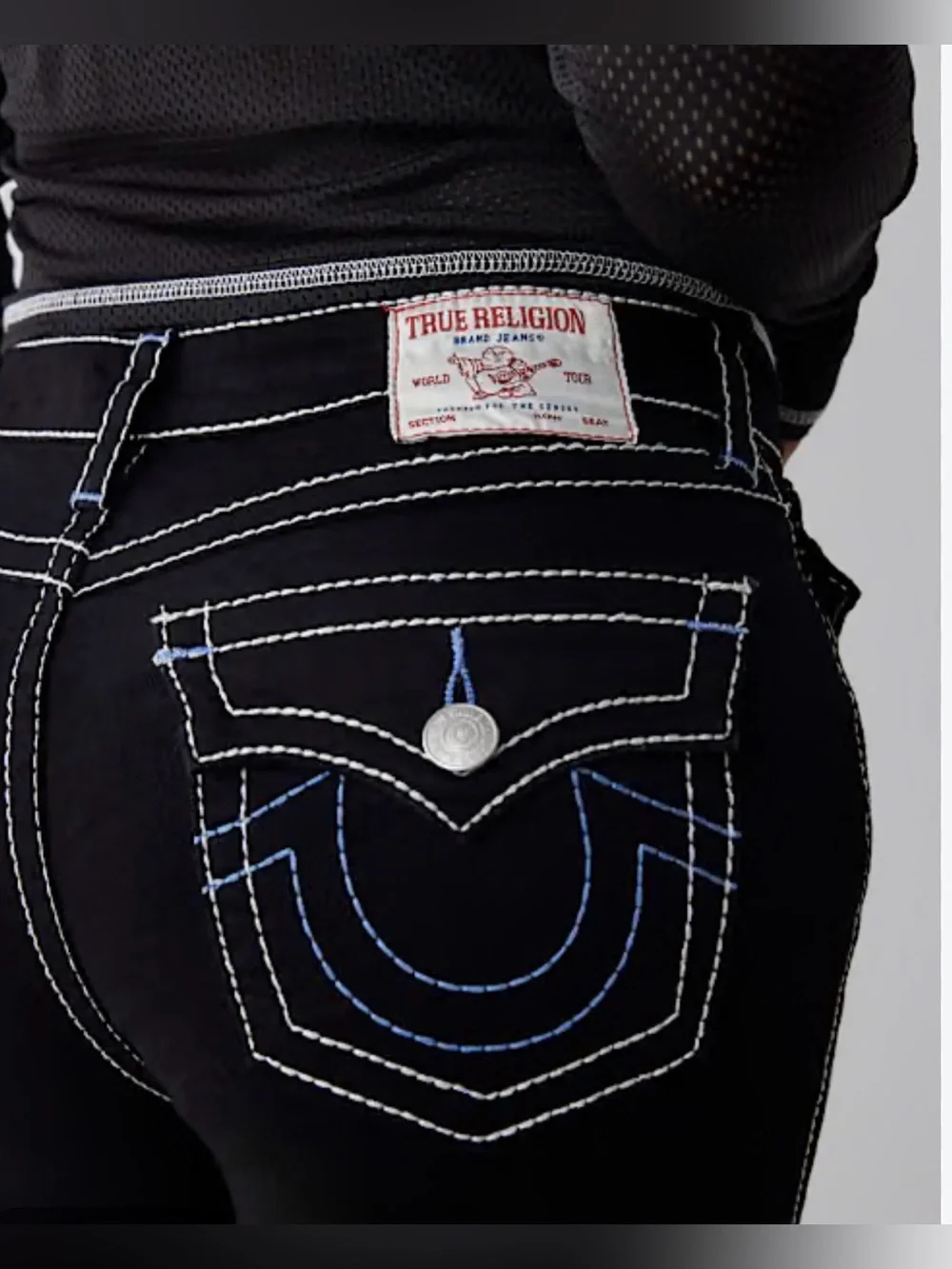 True Religion Jennie Big T MR Flap Skinny Jeans Size 26